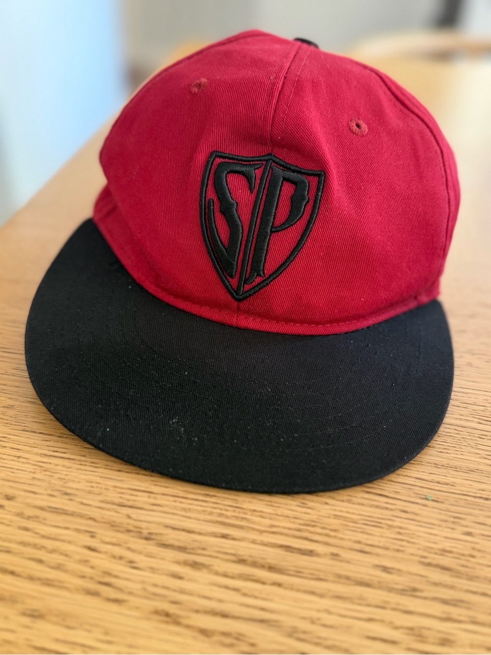 South Pole Red and Black Shield Logo Baseball Cap